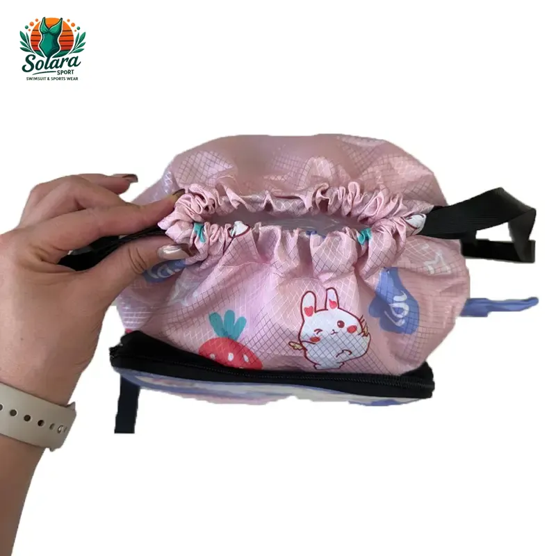 کوله پشتی استخری کودکانه طرح خرگوش صورتی 5