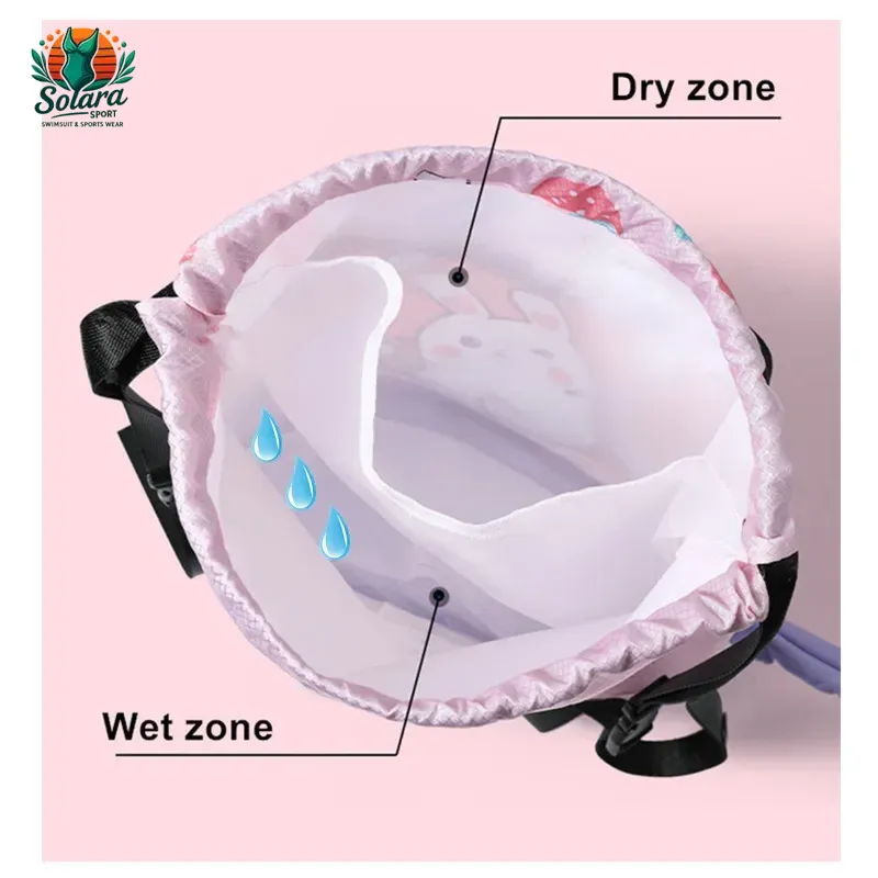 کوله پشتی استخری کودکانه طرح خرگوش صورتی 3