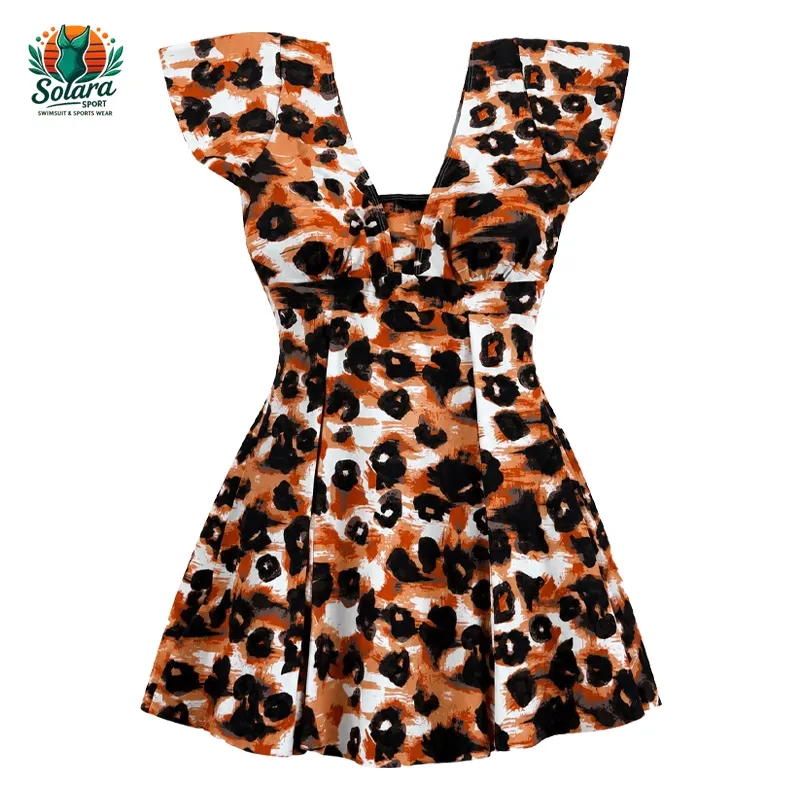 مایو دامن دار زنانه اورجینال برند Leopard طرح یوز