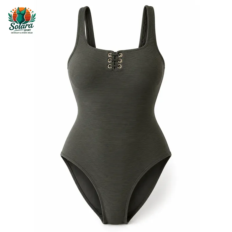 مایو اسلیپ زنانه اورجینال برند Beach رنگ سبز