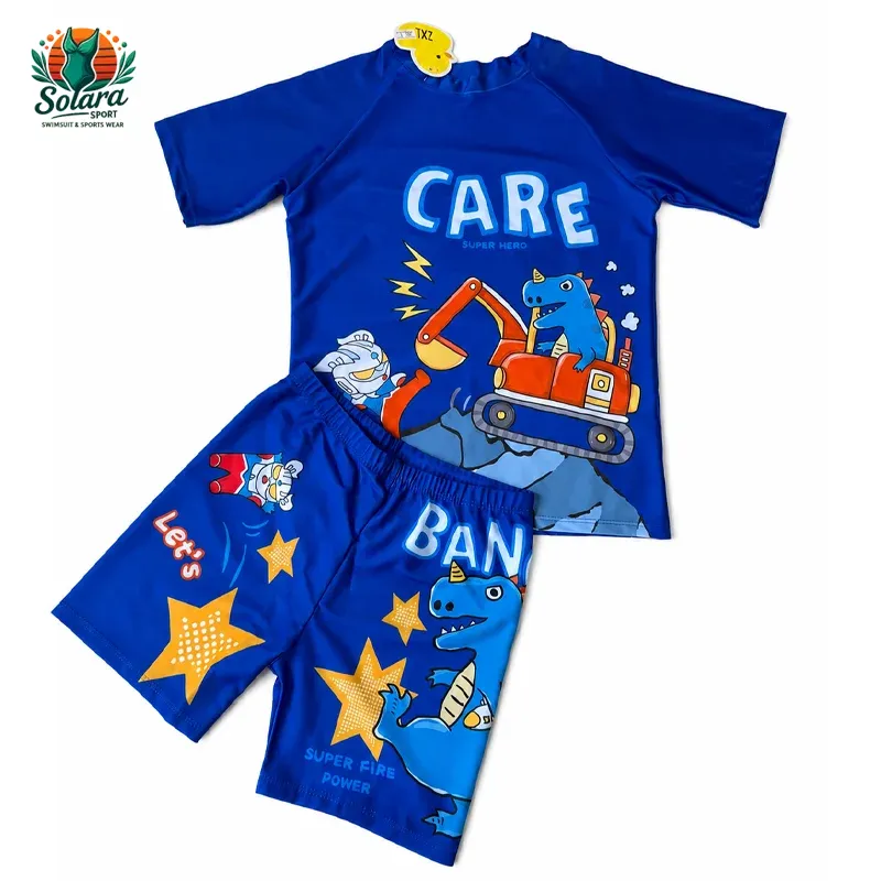 مایو بچه گانه پسرانه اورجینال طرح دایناسور CAREBAN رنگ آبی