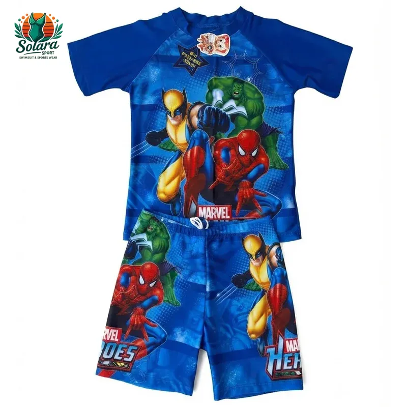 مایو بچه گانه پسرانه اورجینال طرح MARVEL رنگ آبی