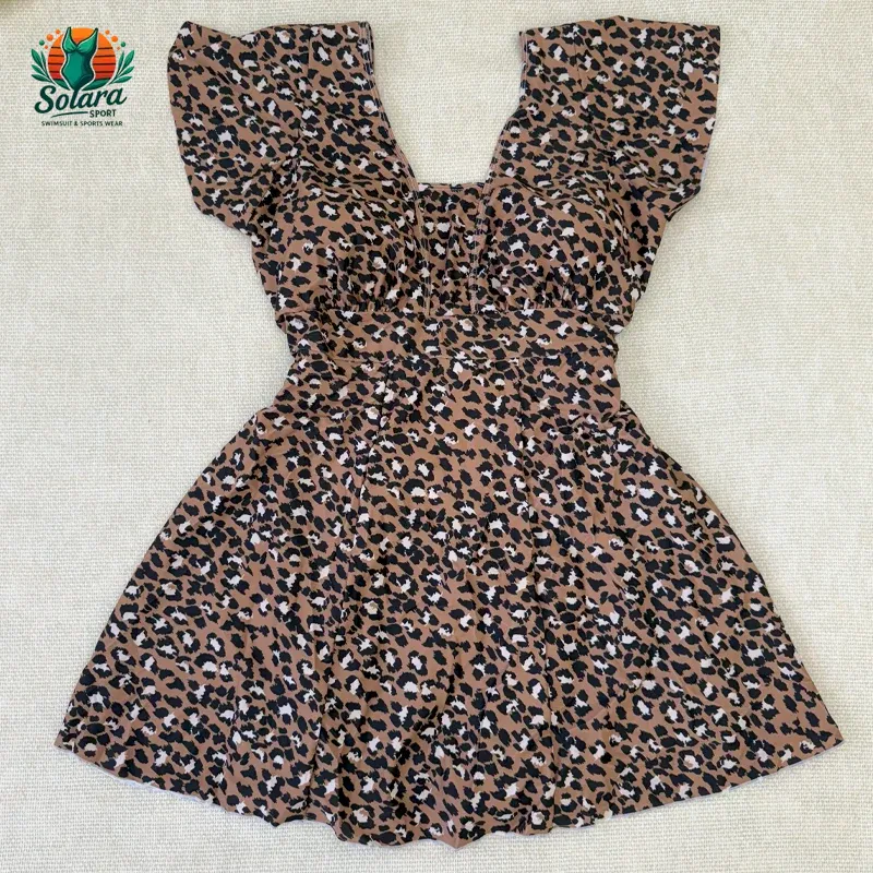 مایو دامن دار زنانه اورجینال برند Leopard طرح پلنگی ریز تصویر 2